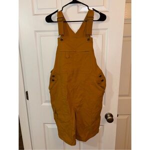 Duluth Trading Co Women's Yellow Short Overalls